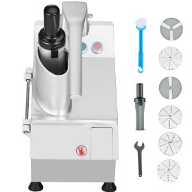 Food Processor & Vegetable Chopper, 2 Feeding Holes Food-Grade Stainless Steel Food Processor Chopper with Detachable 6 Blades