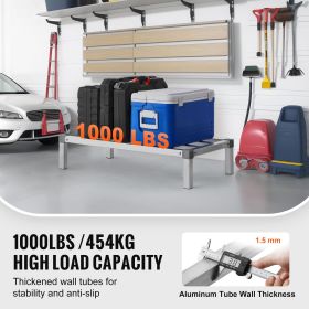 Aluminum Dunnage Rack, 36' x 20' Commercial Food Floor Rack, 8' Off the Floor, 1000 lbs Capacity All-Welded Aluminum Storage Rack